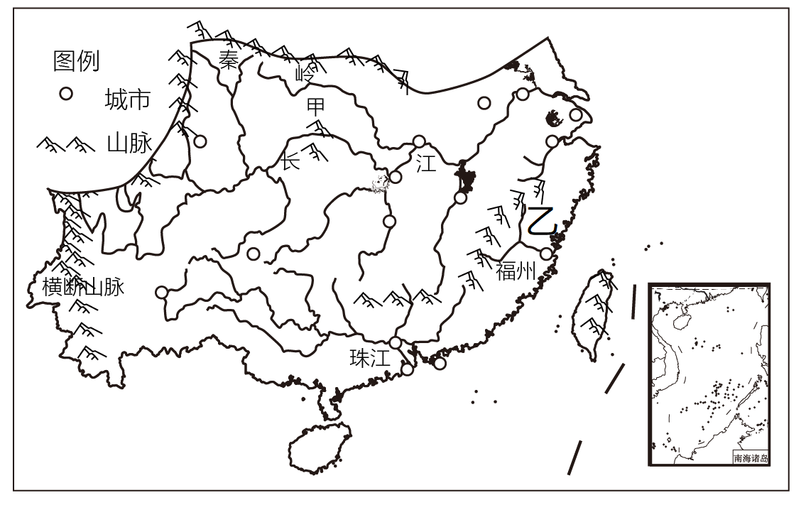 南方地区地形图简笔画图片