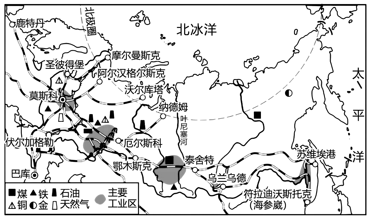 俄罗斯工业区分布图片