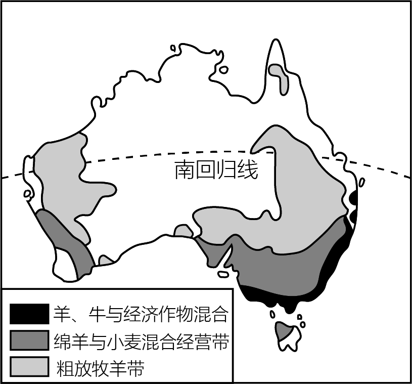 澳大利亚畜牧带分布图图片