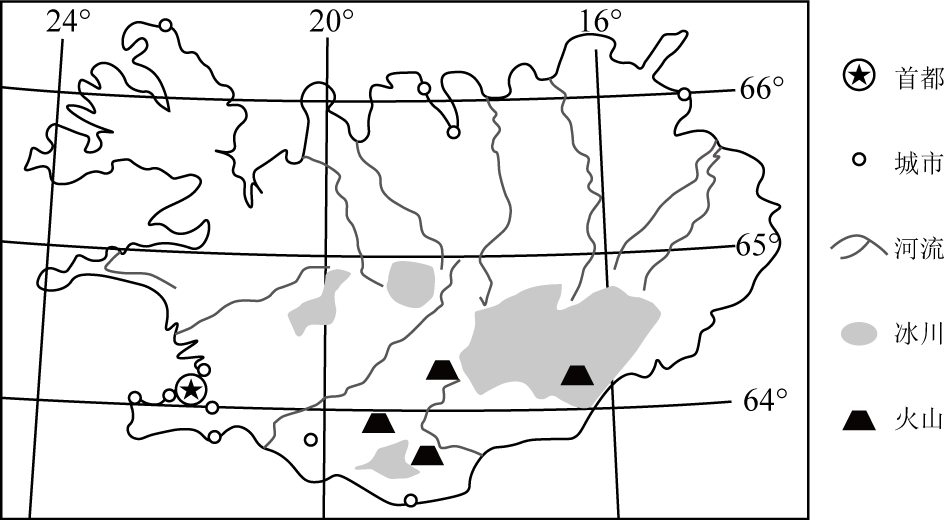 城市分布均匀d主要位于寒带2冰岛多火山的原因是由于其位于()a