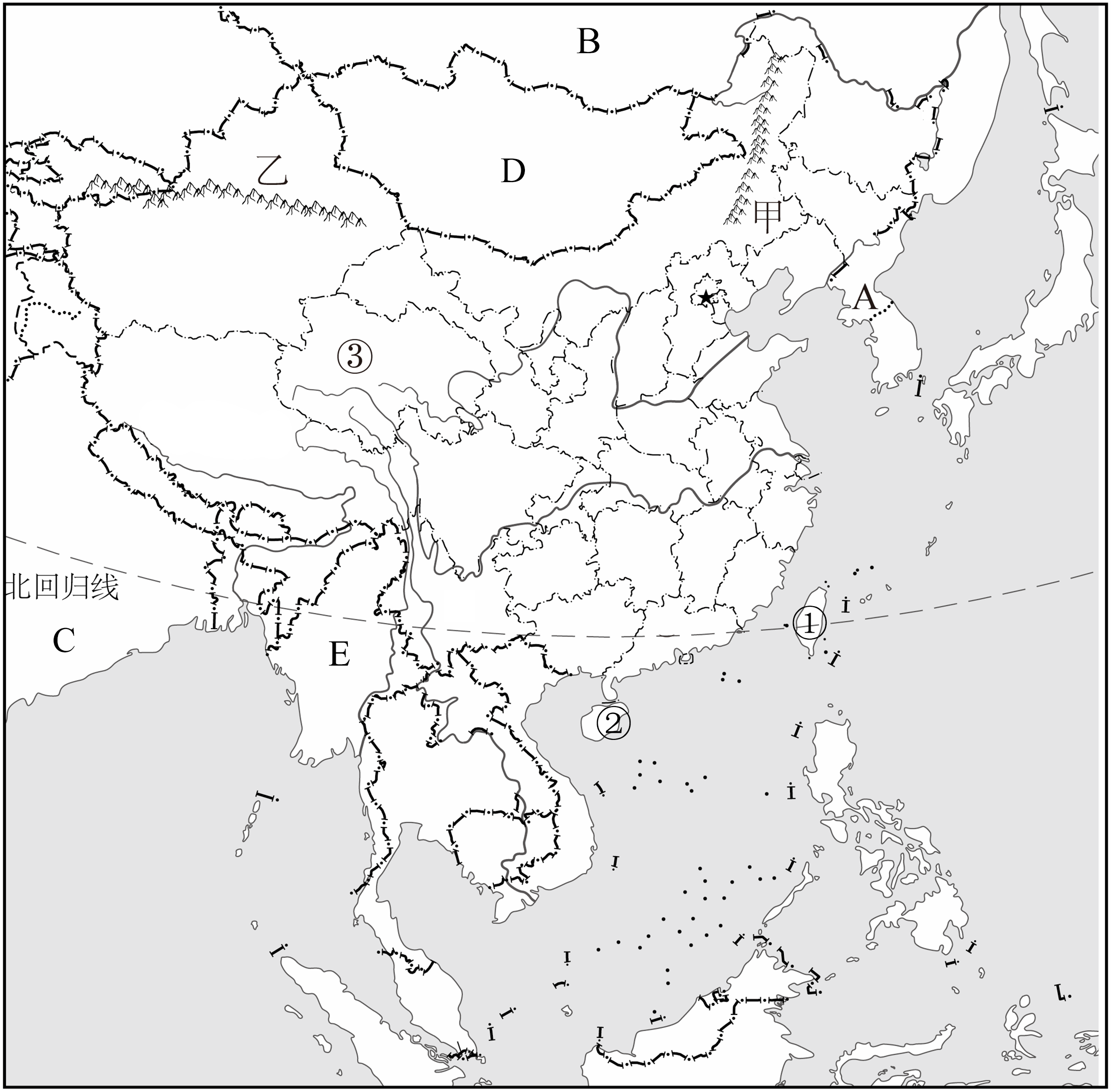 国界线图例图片