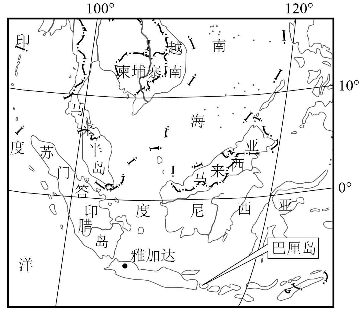 东南亚区域图手绘图片