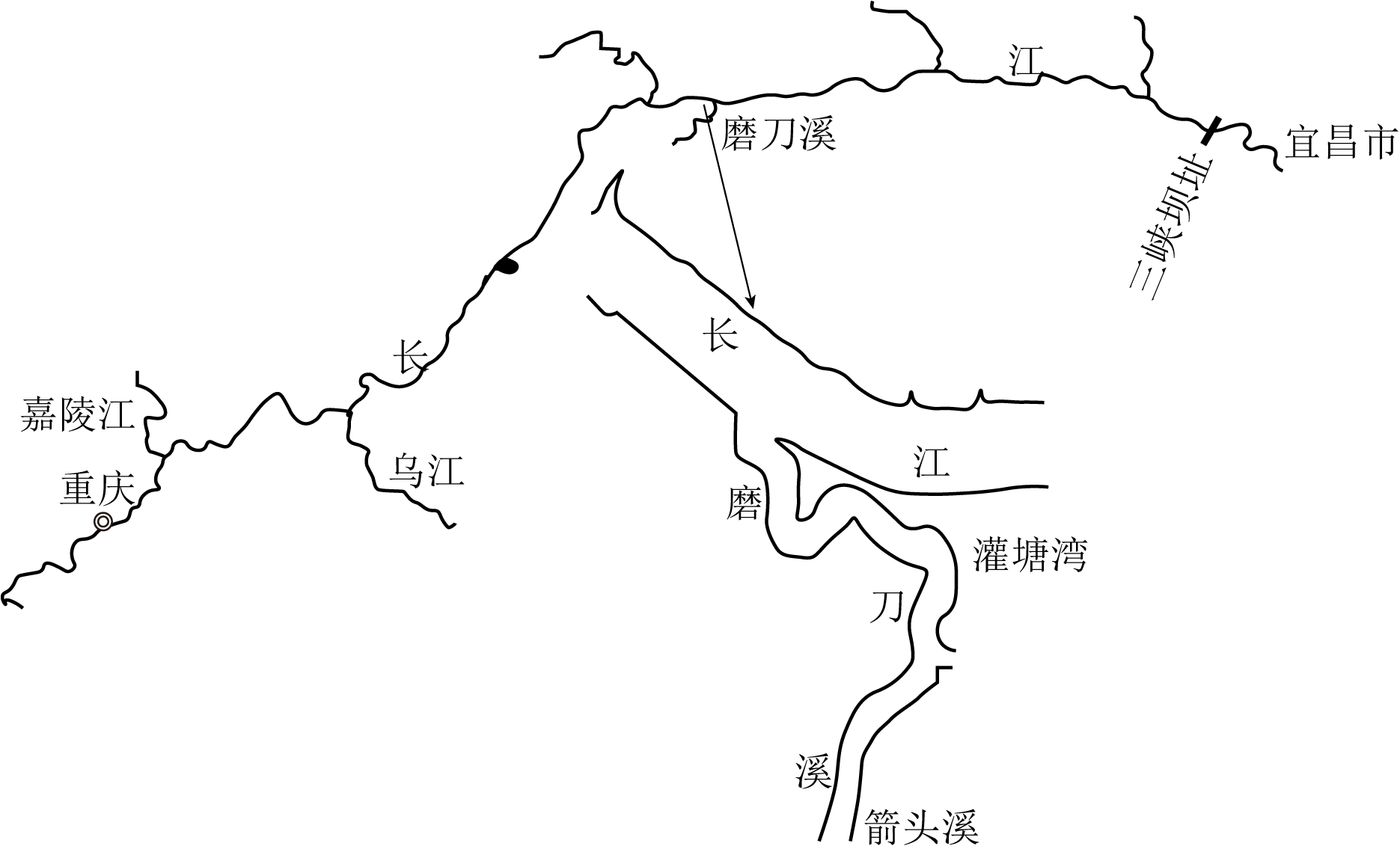 水库库尾回水区示意图图片